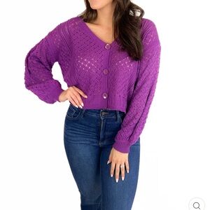 Molly Bracken Speak Casually Cardigan Sweater size Medium